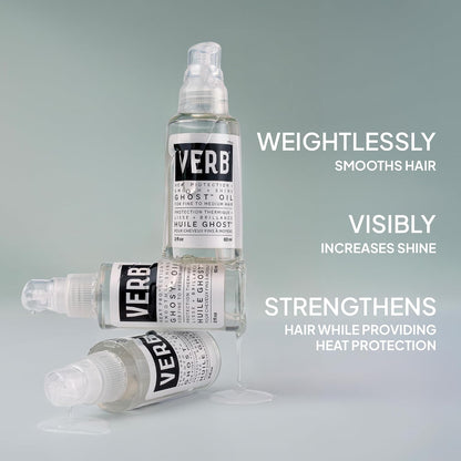 HOTVERB Ghost Oil - Weightless Hair Oil for Fine to Medium Hair - Smooths Frizz, Adds Shine - No Parabens, Gluten or Harmful Sulfates
