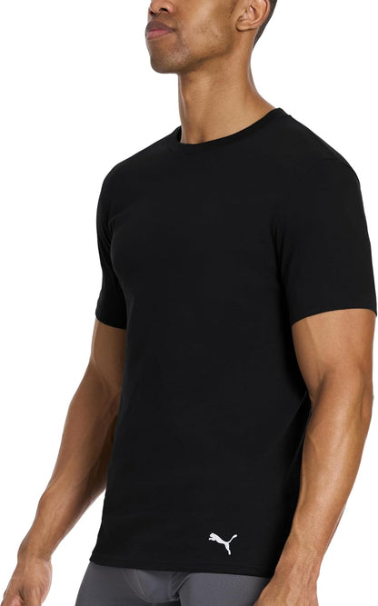 HOTPuma Men's 4 Pack Cotton Crewneck Short Sleeve T-Shirt