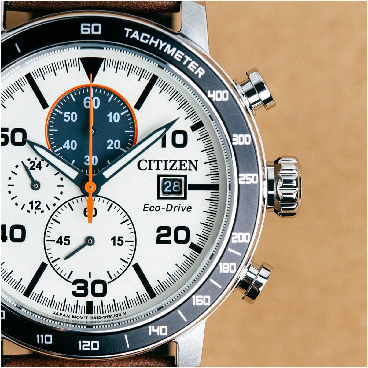 HOTCitizen Men's Eco-Drive Weekender Brycen Chronograph Watch in Stainless Steel