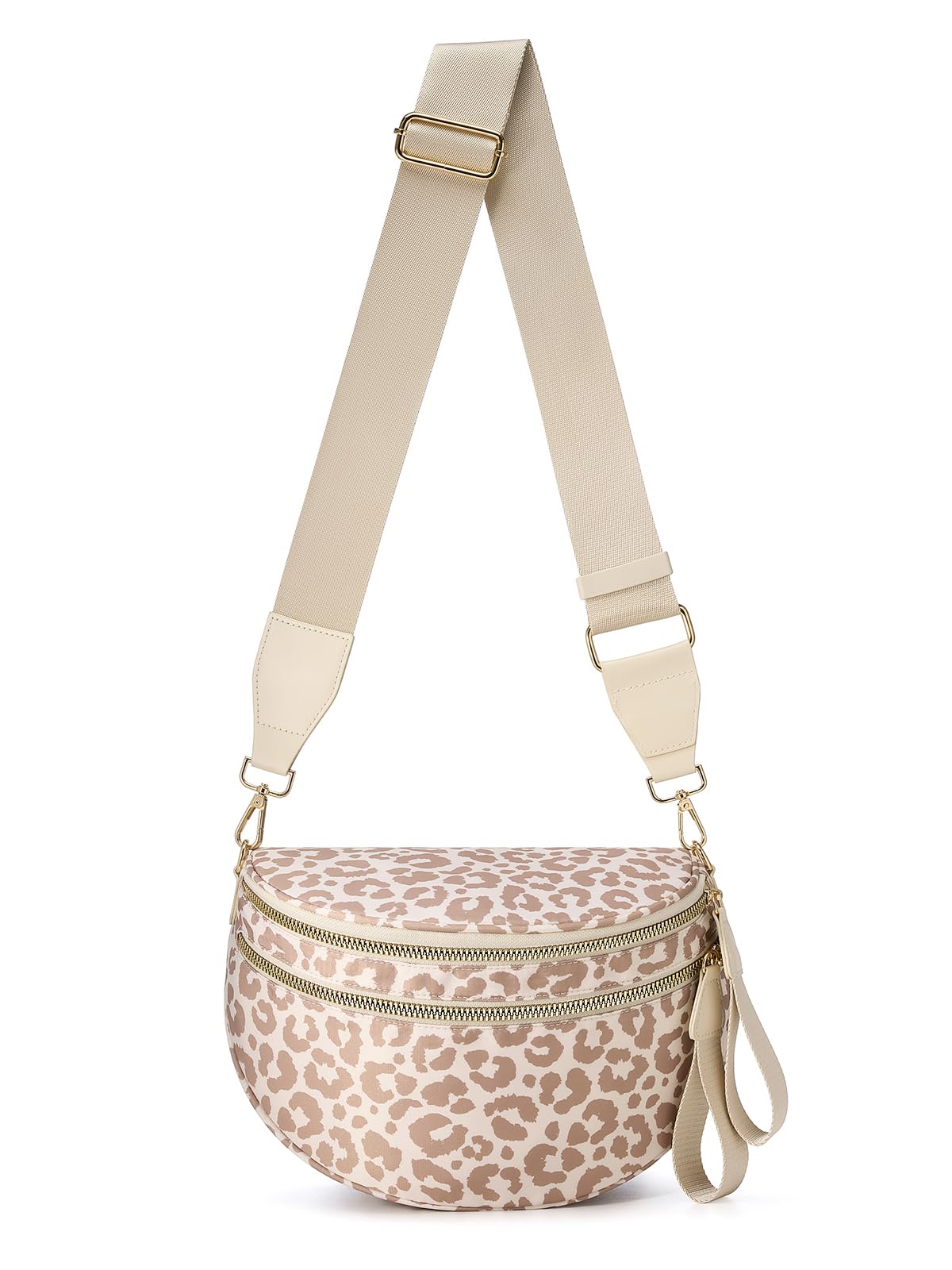 HOTPure Colour Crossbody Bag Bum Bag for Women,Spacious Purse Fanny Packs Belt Bag,Oversized Bum Bag (Colour Bum Bag-Coffee)
