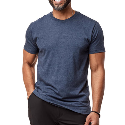 HOTFresh Clean Threads Men's Crew Neck T-Shirts – Short Sleeve, Fitted Style, Soft Cotton-Poly Blend, Tag-Free Comfort