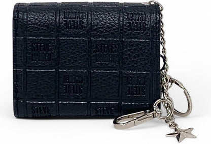 HOTSteve Madden Women’s Bklara Card Case with Keyring and Clip (Black) (Black)