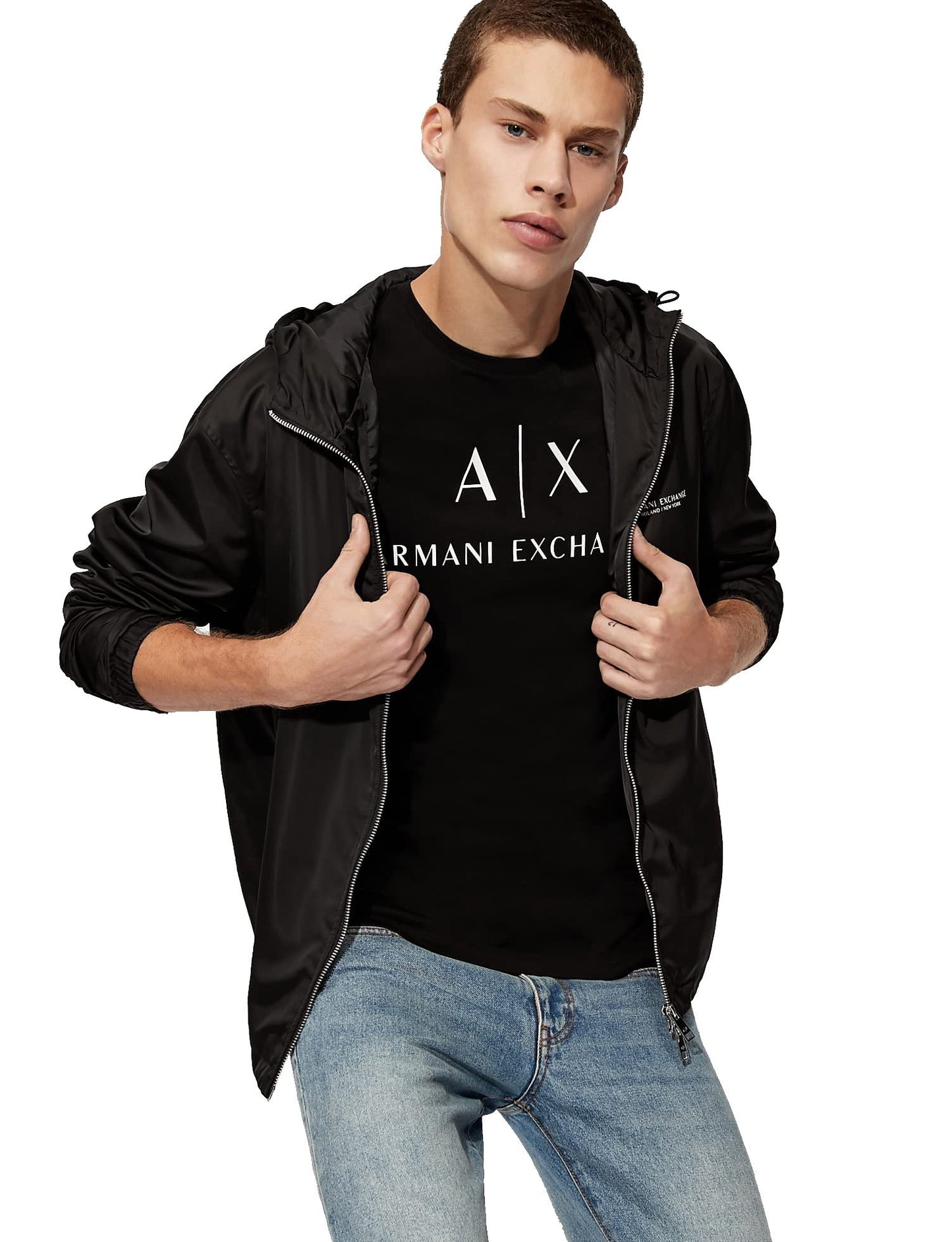 HOTAX Armani Exchange Men's Crew Neck Logo Tee