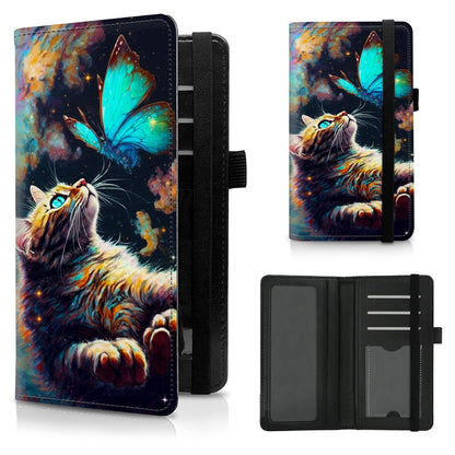 HOTCheck Book Cover for Personal Checkbook American Flag Sunflowers Cow Pattern Design PU Leather Checkbook Cover for Men Women with Card Slot & Pen Holder and Elastic Strap for Duplicate Checks
