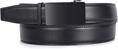 HOTVATAN Men's Belt Leather Ratchet Belt for Men Dress Casual Every Day with Adjustable Buckle, Trim to Fit