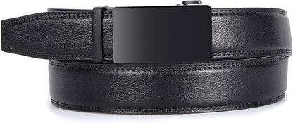 HOTVATAN Men's Belt Leather Ratchet Belt for Men Dress Casual Every Day with Adjustable Buckle, Trim to Fit