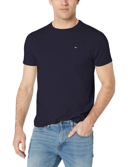 HOTTommy Hilfiger Men's Essential Short Sleeve Cotton Crewneck Pocket T-Shirt