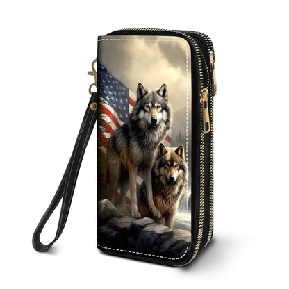HOTWomen's Large Capacity Wallet PU Leather Double Zipper Clutch Purse Multifunctional Wallet with Removable Wristlet Strap for Smart Phone/Coin/Card/Cash, Flower Butterfly