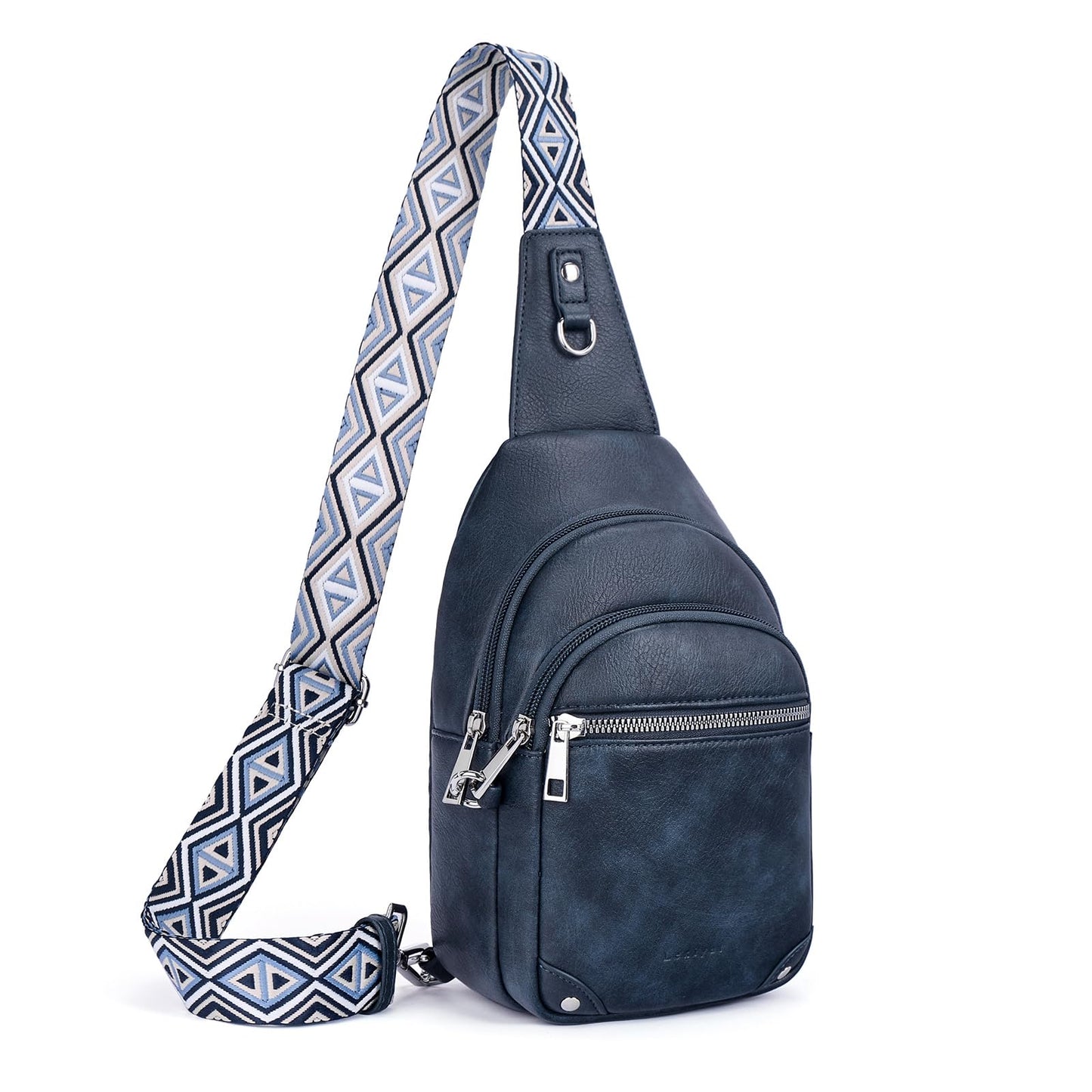 HOTAnti Theft Crossbody Bags for Women Travel Chest Sling Bag Leather RFID Purse Fanny Pack Beige