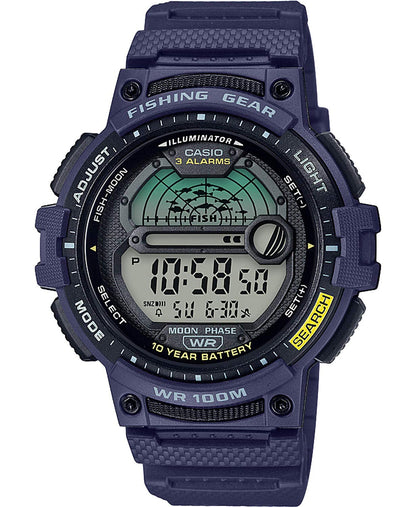 HOTCasio Fishing Timer Quartz Watch with Resin Strap