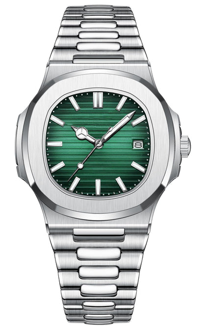 HOTBESTKANG Men Quartz Movement Watch Waterproof Luminous Men's Watch, Stainless Steel Strap Business Watches