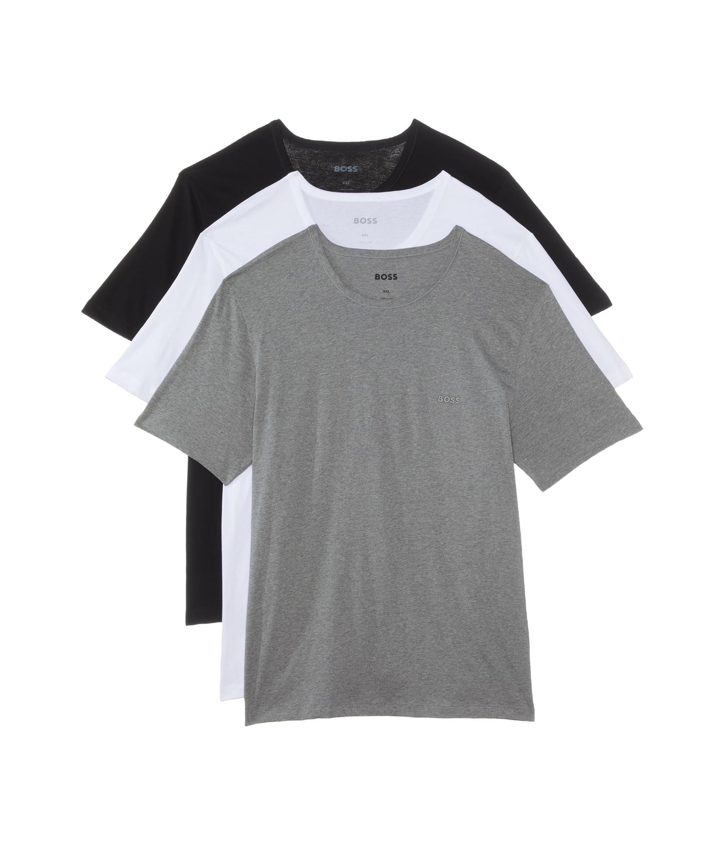 HOTBOSS Men's Logo Embroidered Cotton Tee 3 Pack