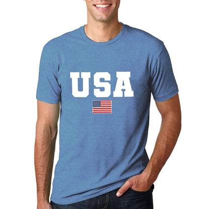 HOTSUWATOIN USA 4th of July Shirts for Men American Flag Short Sleeve Patriotic Independence Day Tee Top