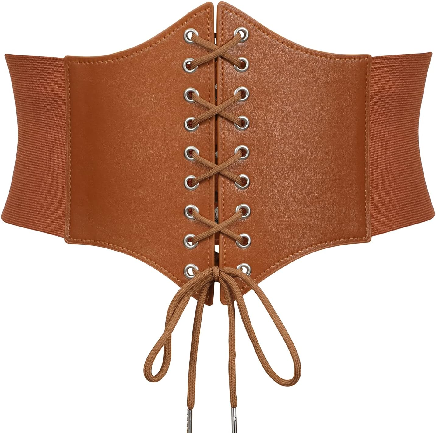 HOTJASGOOD Women’s Elastic Costume Waist Belt Lace-up Tied Waspie Corset Belts for Women