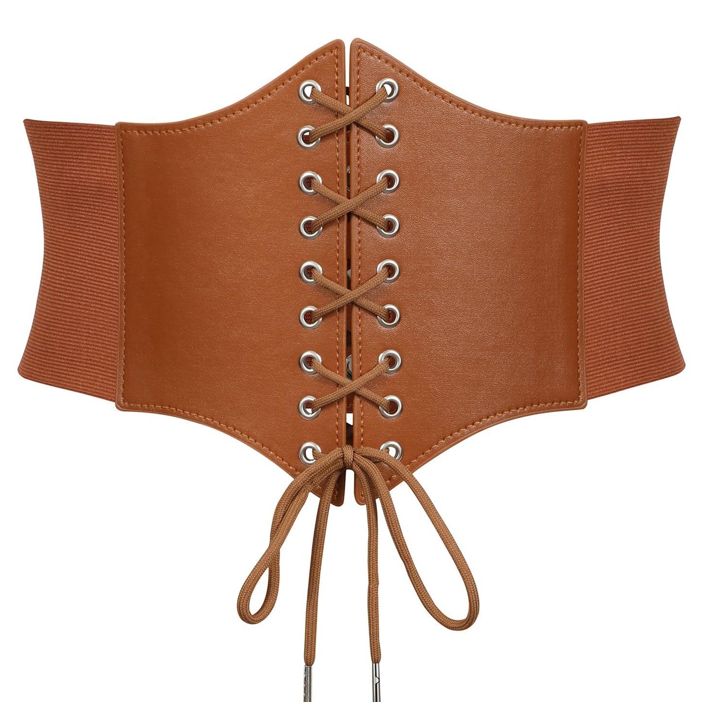 HOTJASGOOD Women’s Elastic Costume Waist Belt Lace-up Tied Waspie Corset Belts for Women