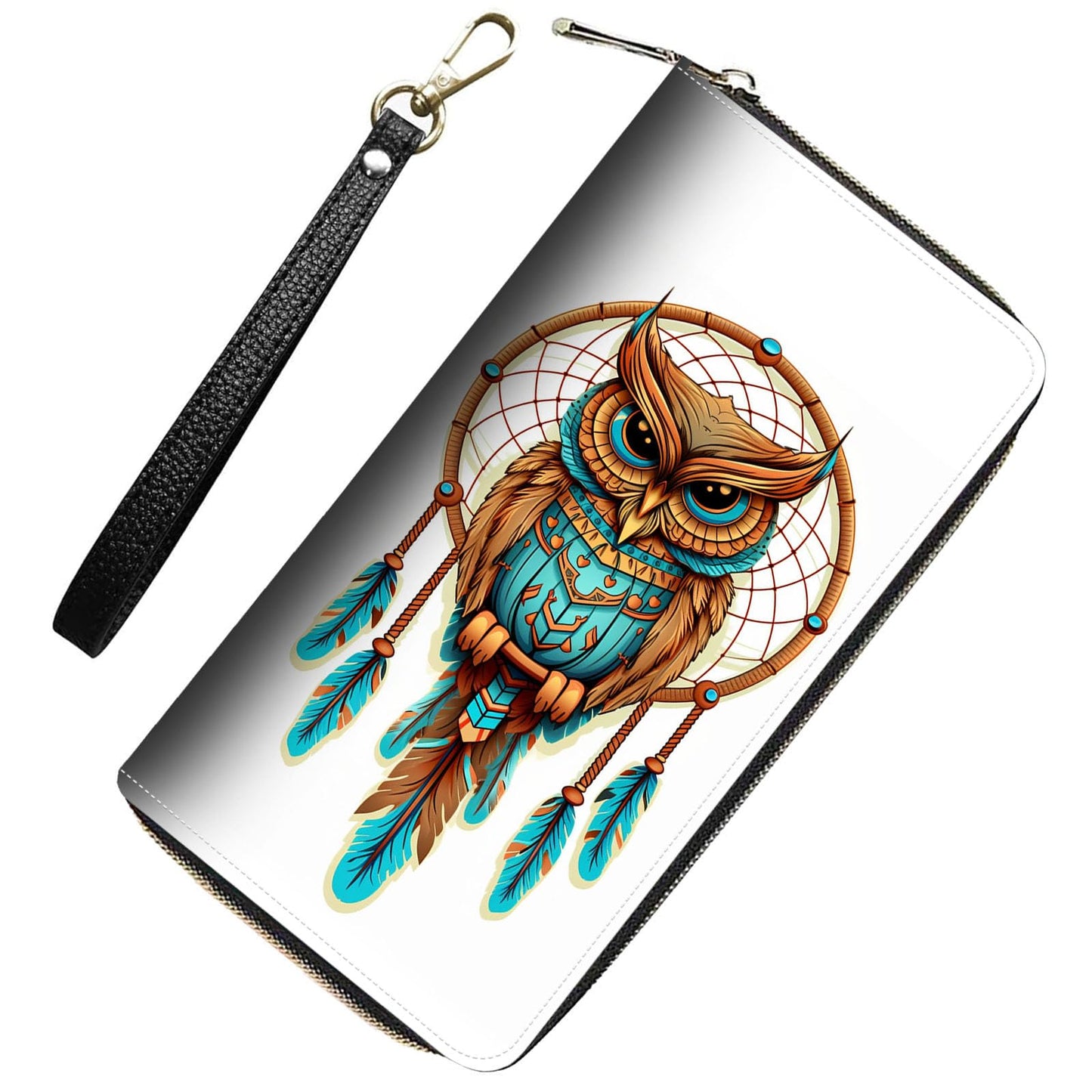 HOTWomens Wallet,RFID Blocking Large Capacity Clutch,Zip Around Leather Purse with 8 Card Slots,Bill Compartments Coin Pocket - Dragon