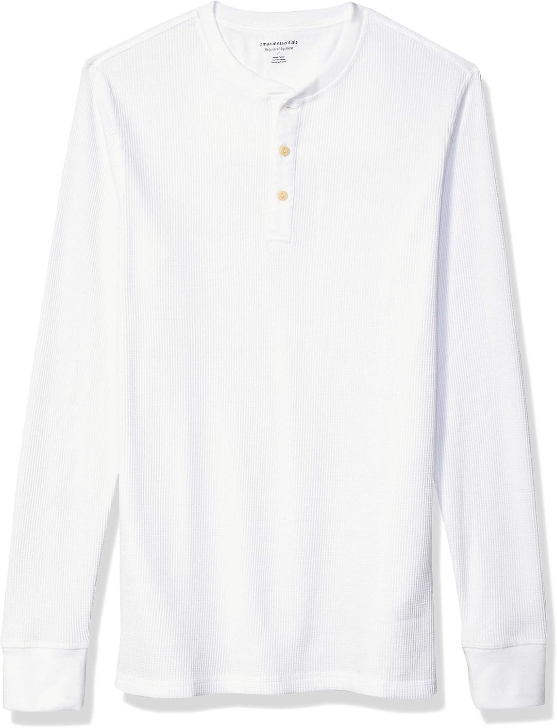 HOTAmazon Essentials Men's Long Sleeve Waffle Henley Shirt