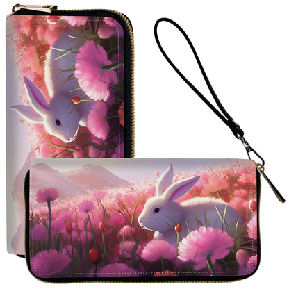 HOTLadies Wallet,Clutch Purses for Women Wallets Leather Credit Card Holder for Women Wristlet Slim Small Cute with Zipper,Thin RFID Blocking with Wrist Strap,Glitter Dragonfly Moon