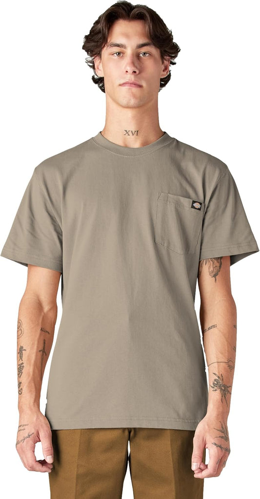 HOTDickies Men's Heavyweight Heathered Short Sleeve Pocket T-Shirt