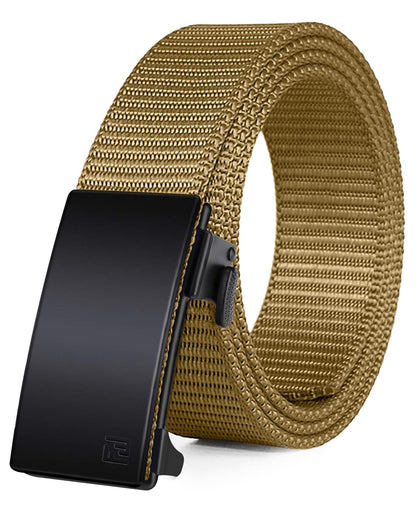 HOTFAIRWIN Men's Ratchet Belt, Nylon Tactical Belt, Adjustable Ratcheting Buckle for Golf Work Casual Outdoor Hiking Daily Wear