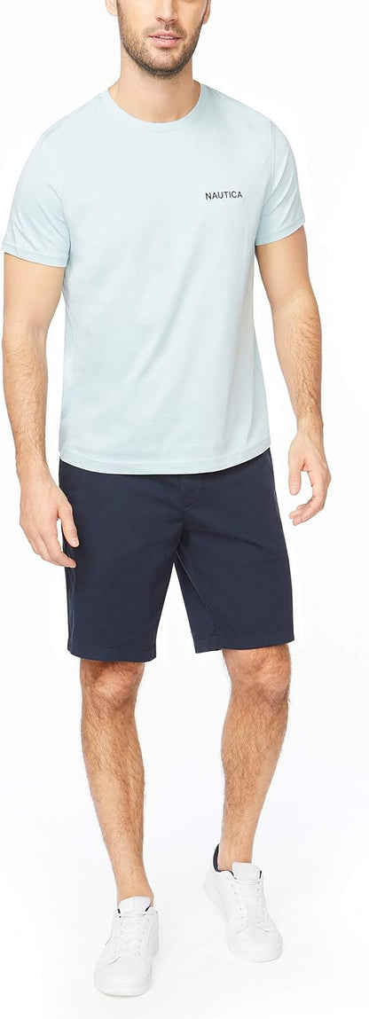 HOTNautica Men's Short Sleeve Solid Crew Neck T-Shirt Shirt