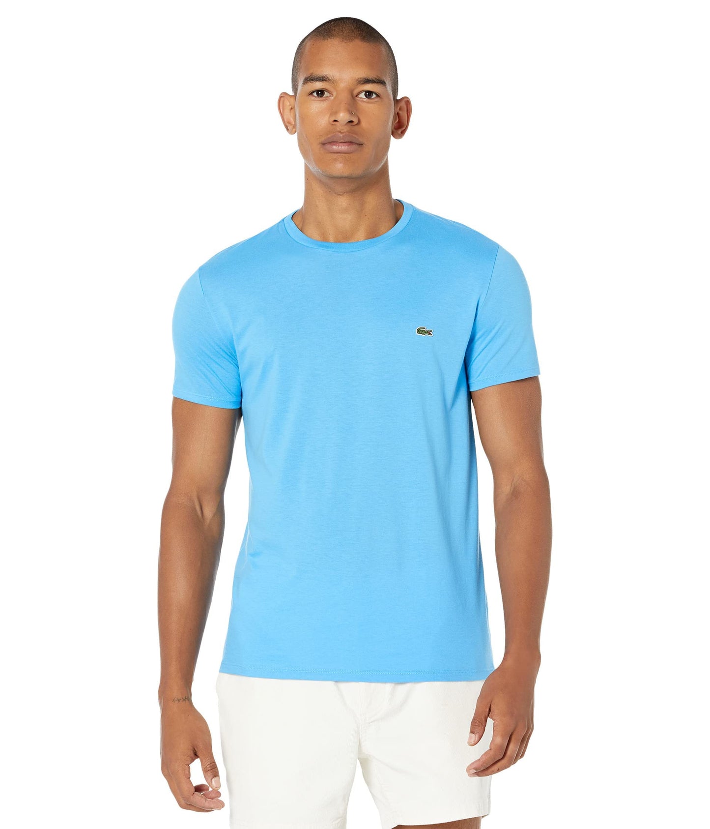 HOTLacoste Men's Short Sleeve Pima Jersey Crew Neck Tee