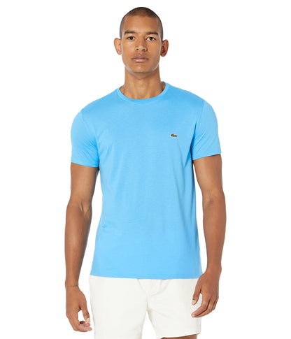 HOTLacoste Men's Short Sleeve Pima Jersey Crew Neck Tee