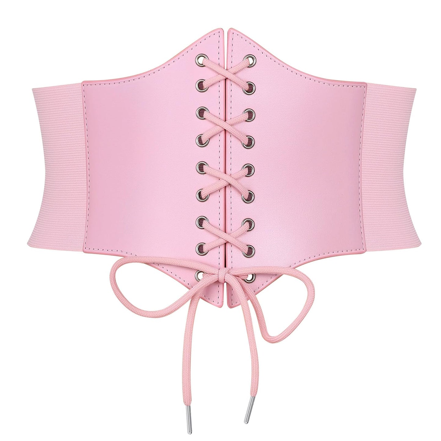 HOTJASGOOD Women’s Elastic Costume Waist Belt Lace-up Tied Waspie Corset Belts for Women