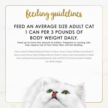 HOTPurina Fancy Feast Grilled Wet Cat Food Seafood Collection in Wet Cat Food Variety Pack - (Pack of 24) 3 oz. Cans