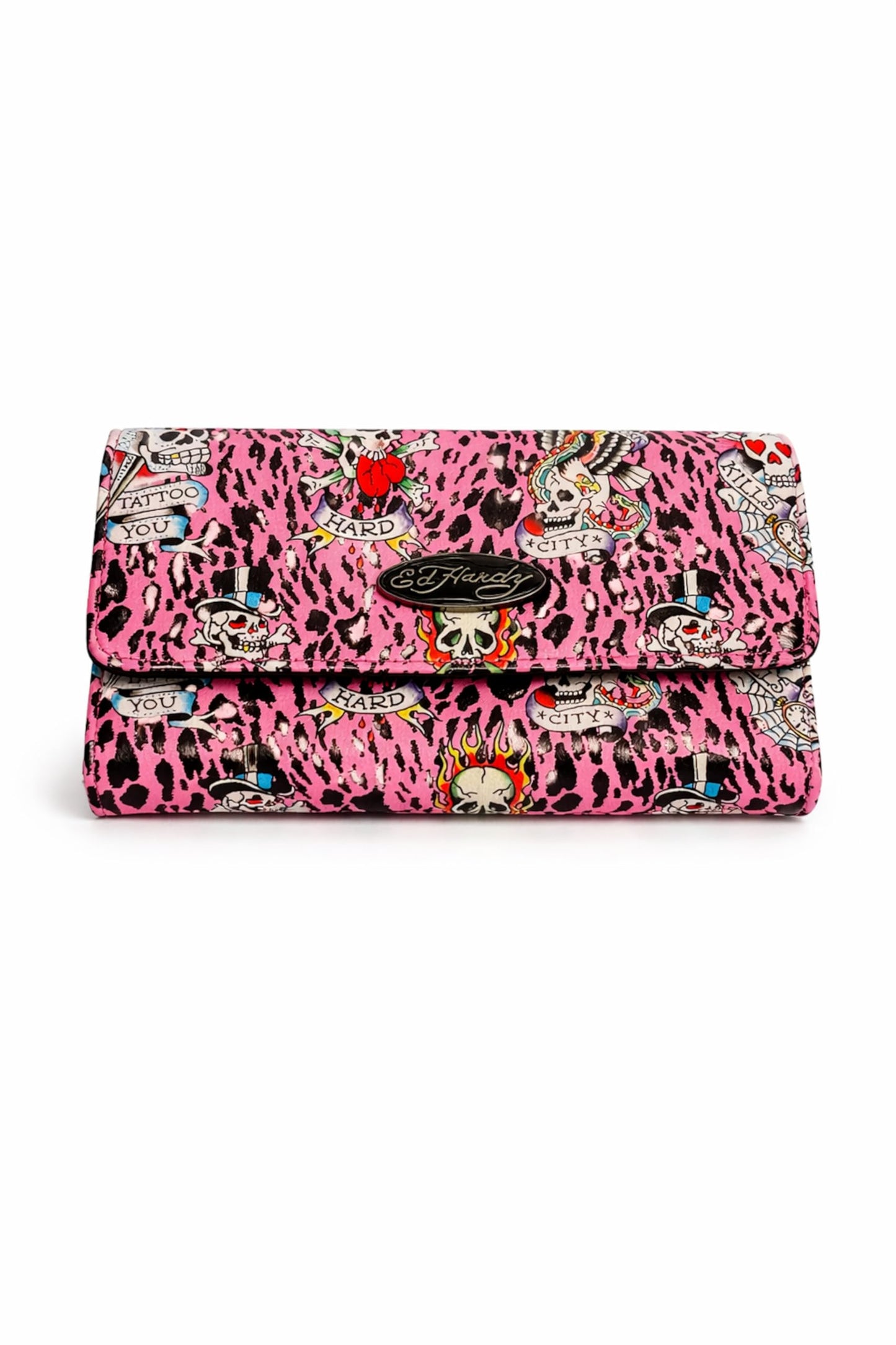 HOTED HARDY Women's Trifold Wallet with Multicompartment Storage EHW193 (Pink/White)