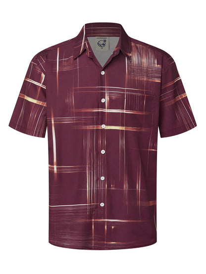 HOTHardaddy Men's Hawaiian Shirt Short Sleeves Printed Button Down Summer Beach Casual Shirts