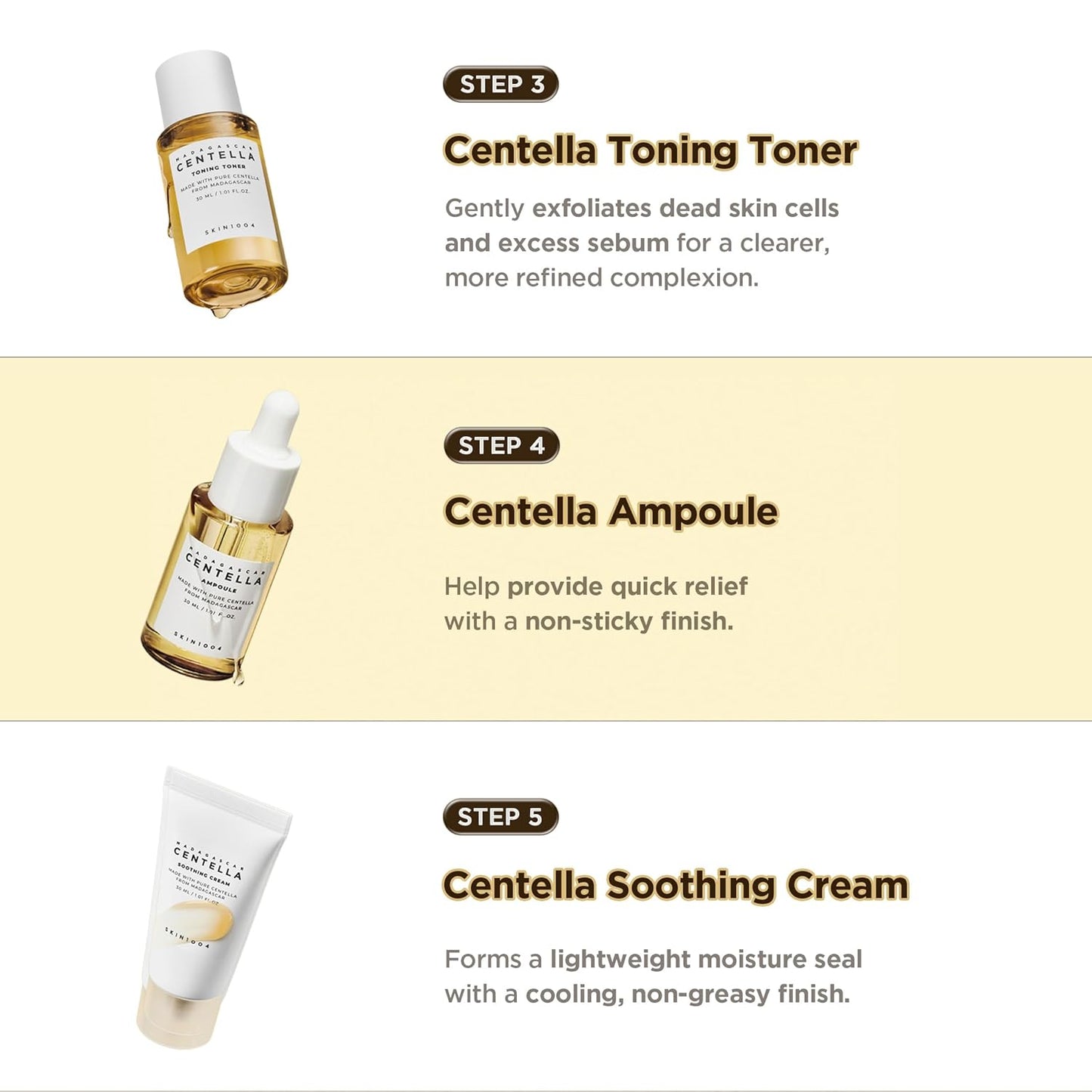 HOTSKIN1004 Centella Travel Kit, Korean Skin Care Set with Toner, Moisturiser, Serum, Cleansing Oil & Cleanser, Travel Size Set with Madagascar Centella, Sensitive Skin, Perfect for Travel Beauty & Gifts