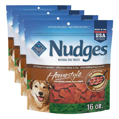 HOTBlue Buffalo Nudges Chicken Homestyle Natural Dog Treats, Pot-Pie-Inspired Recipe, Healthy Reward or Training Treat, Made in the USA with Real Chicken, No Artificial Preservatives, 16 oz.