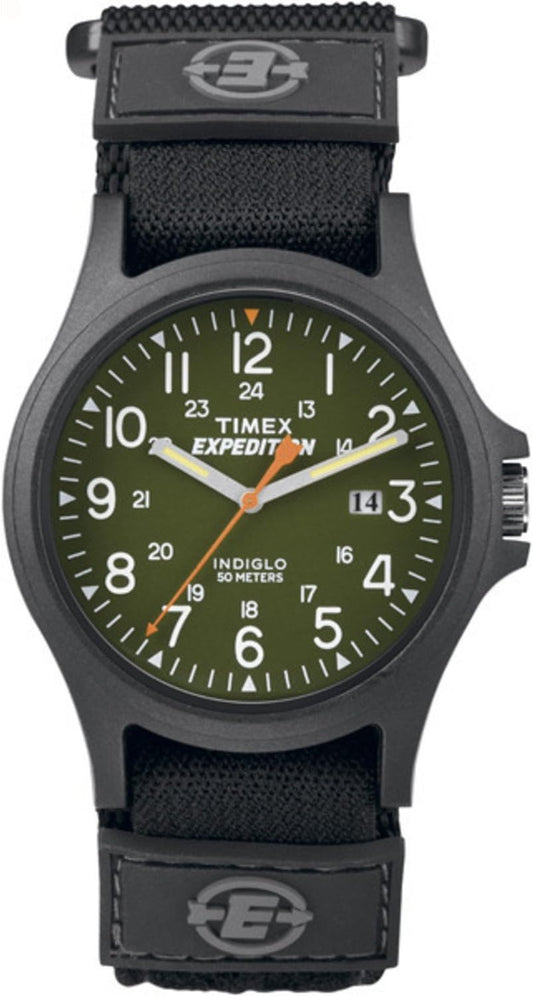 HOTTimex Men's TW4B00100 Expedition Acadia Green/Black Fast Wrap Velcro Strap Watch