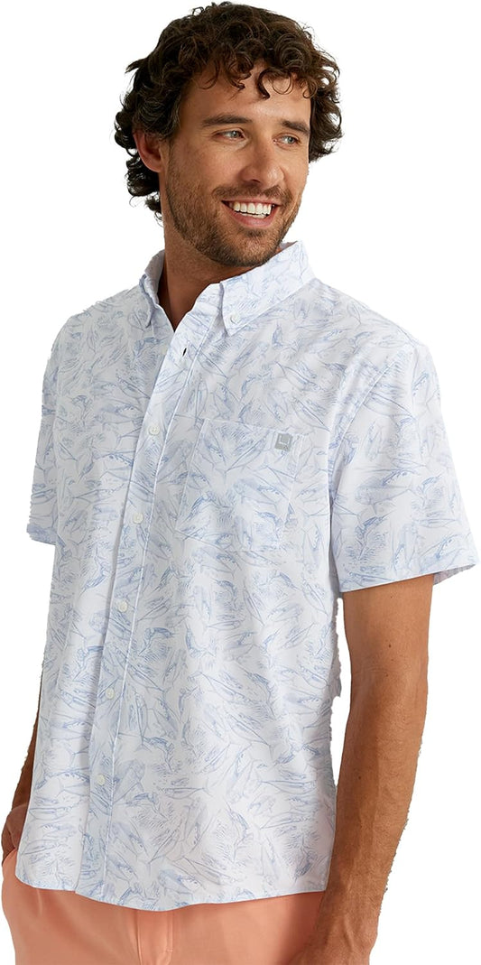 HOTHUK Mens Kona Short Sleeve Shirt | Performance Button Down
