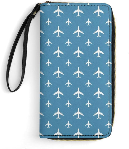 HOTCute Multi-layer Airplane Leather Wallet for Womens Birthday, High Capacity, Ideal Gift