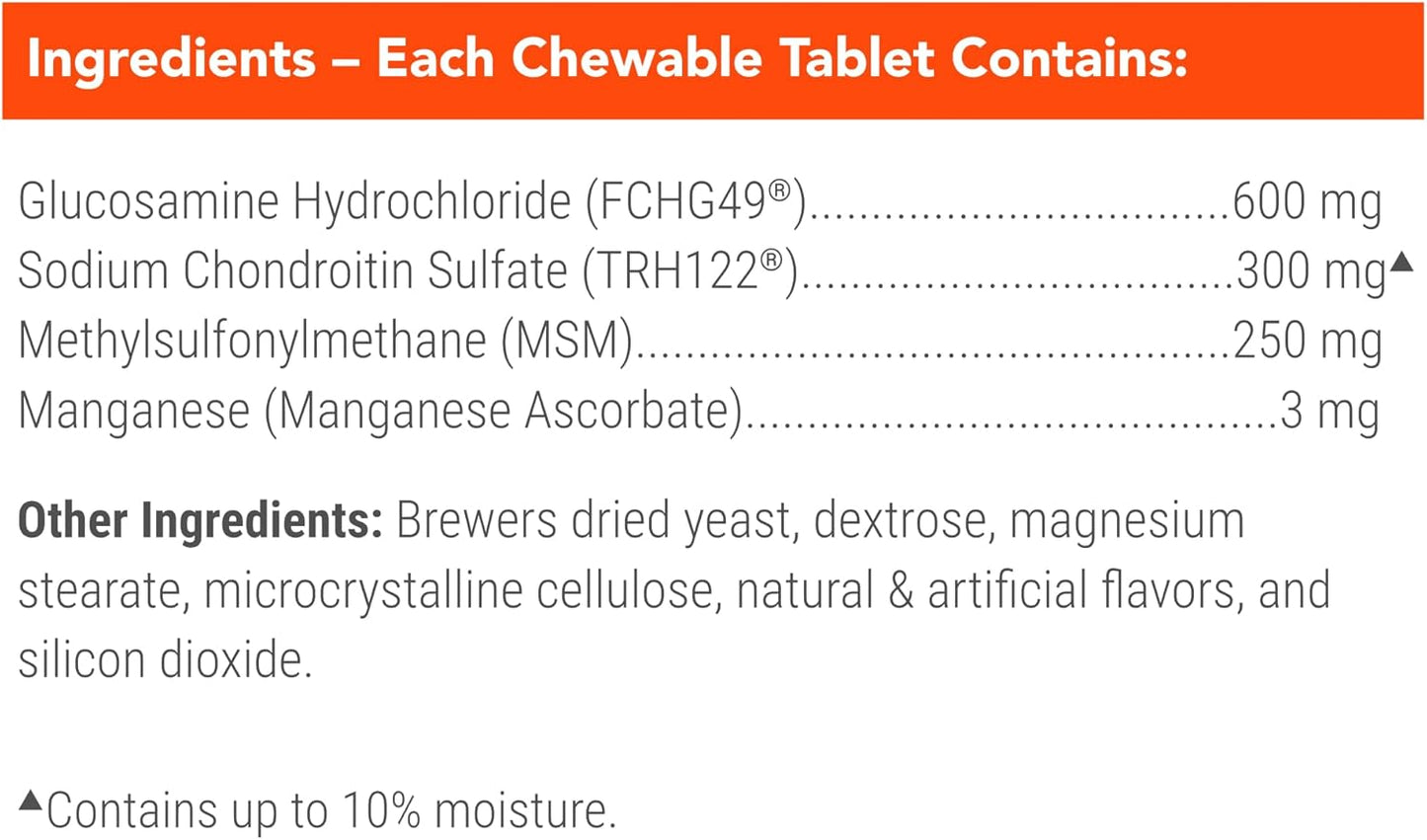 HOTNutramax Cosequin for Dogs Joint Health Supplement, Contains Glucosamine for Dogs, Plus Chondroitin and MSM, Supports Healthy Joints, For All Breeds and Sizes, Chewable Tablets, 132 Count