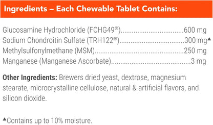 HOTNutramax Cosequin for Dogs Joint Health Supplement, Contains Glucosamine for Dogs, Plus Chondroitin and MSM, Supports Healthy Joints, For All Breeds and Sizes, Chewable Tablets, 132 Count