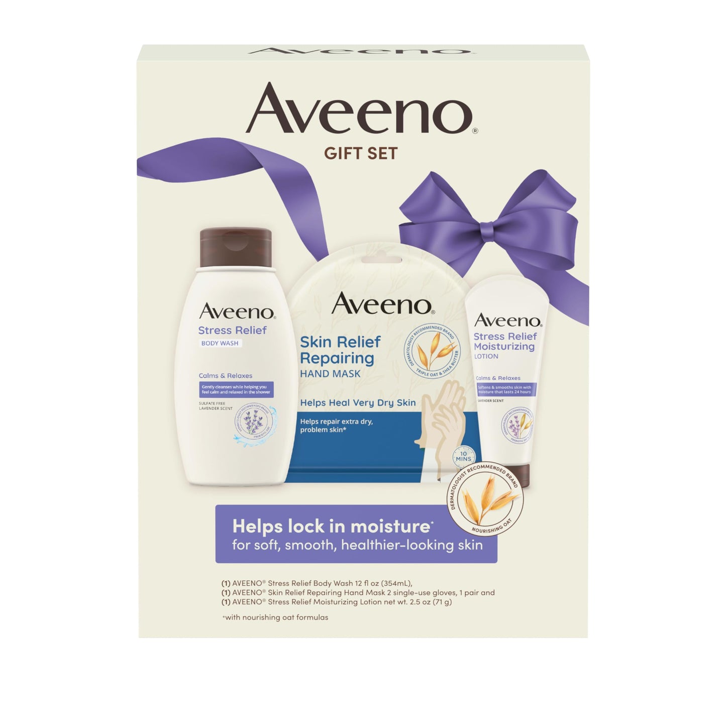 HOTAveeno Stress Relief Body Wash, Lavender Scent with Nourishing Prebiotic Oat, Sensitive Skin Body Wash for Normal to Dry Skin, Paraben-, Dye-, and Soap-Free, Value Size 33 Fl Oz