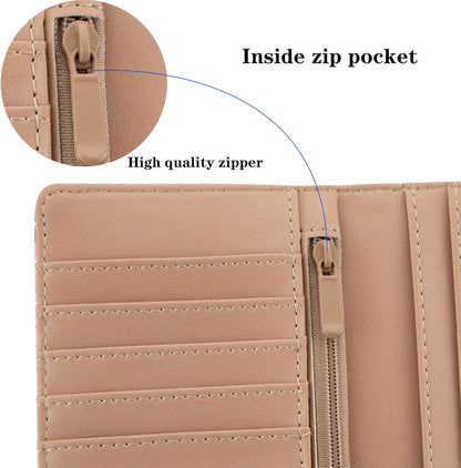 HOTWallets for Women RFID Wallet Cute Girls Ultra Slim Compact Clutch Long Credit Card Holder Floral Travel Wallet personalized Coin Pocket (Rose Skull)