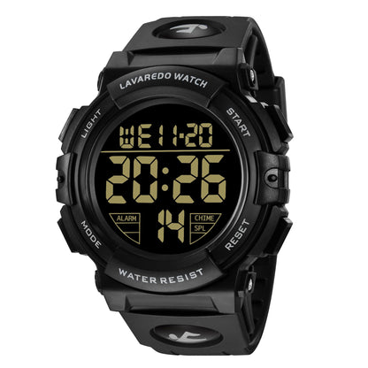 HOTL LAVAREDO Mens Digital Watch Sports Military Watches Waterproof Outdoor Chronograph Wrist Watches for Men with LED Back Ligh/Alarm/Date