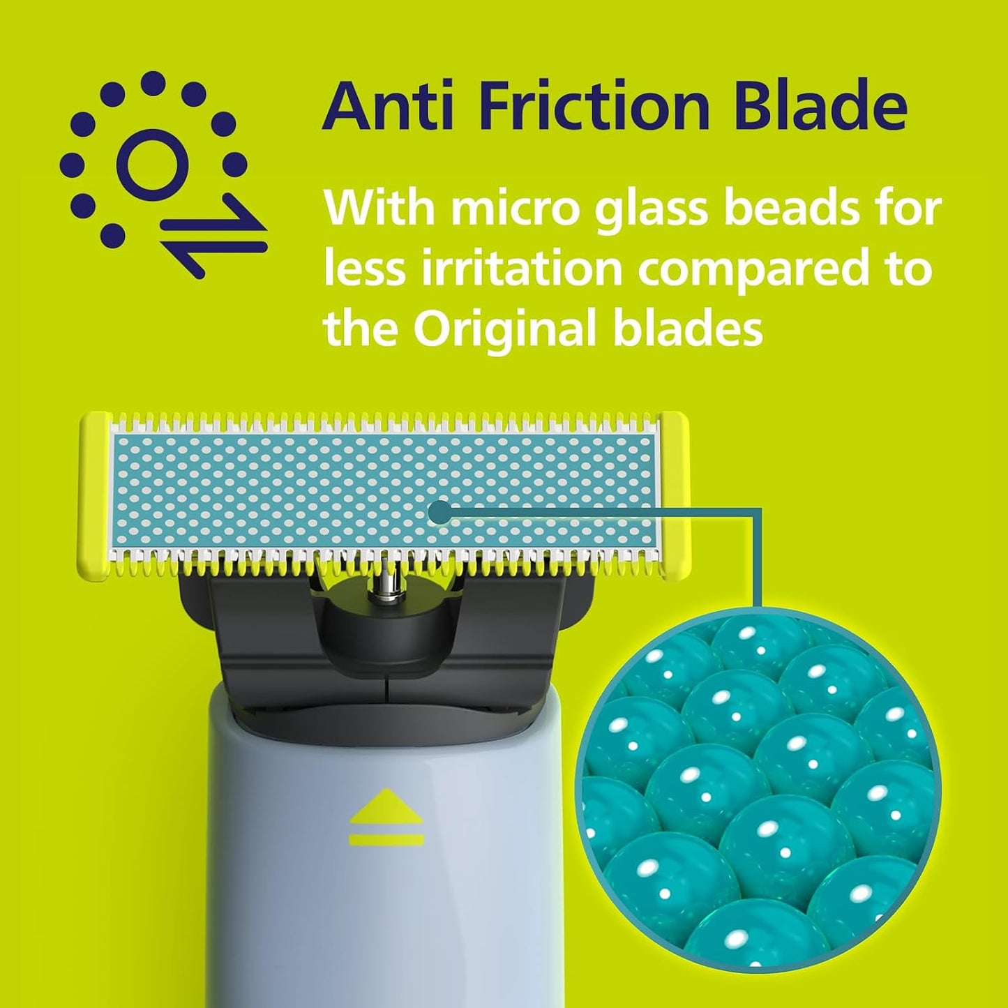 HOTPhilips Norelco OneBlade Anti Friction Blade, Genuine Replacement Blade for OneBlade Electric Shaver and Trimmer, Durable Stainless Steel, Trim, Edge and Shave, 2 Pack, QP225/80