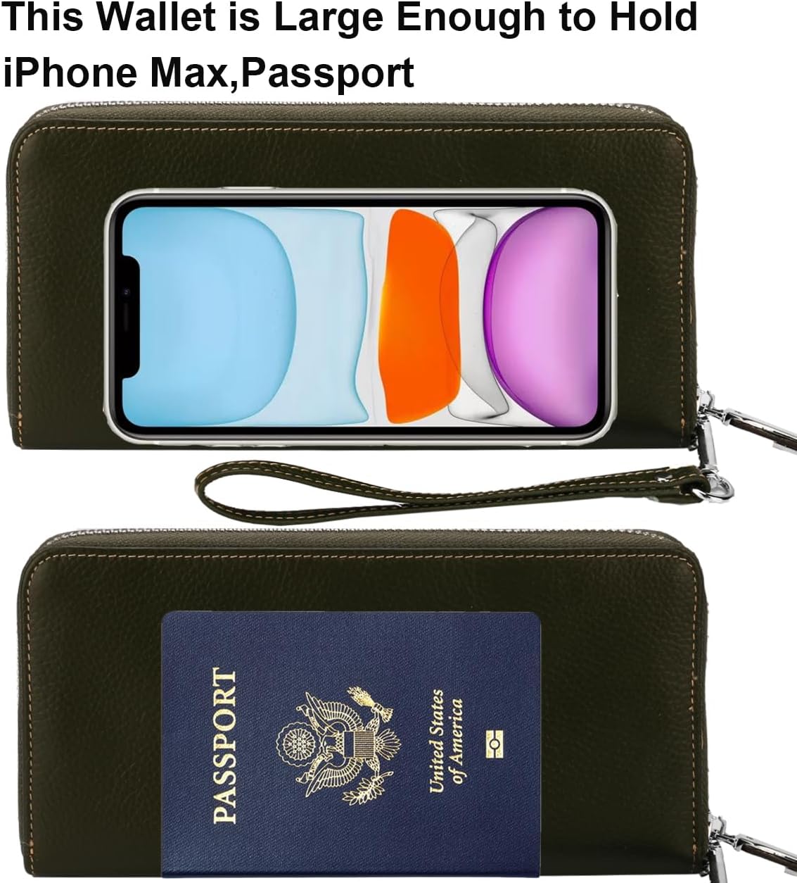 HOTLavemi Small Compact Women Wallet RFID Blocking Genuine Leather Bifold Purse with ID Windows
