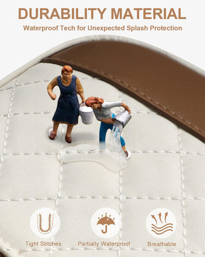 HOTCapolo Sling Bag for Women Men Waterproof Crossbody Bags for Women Trendy Casual Fanny Pack with Convertible Shoulder Strap Chest Bag for Travel Hiking(Beige, Medium)