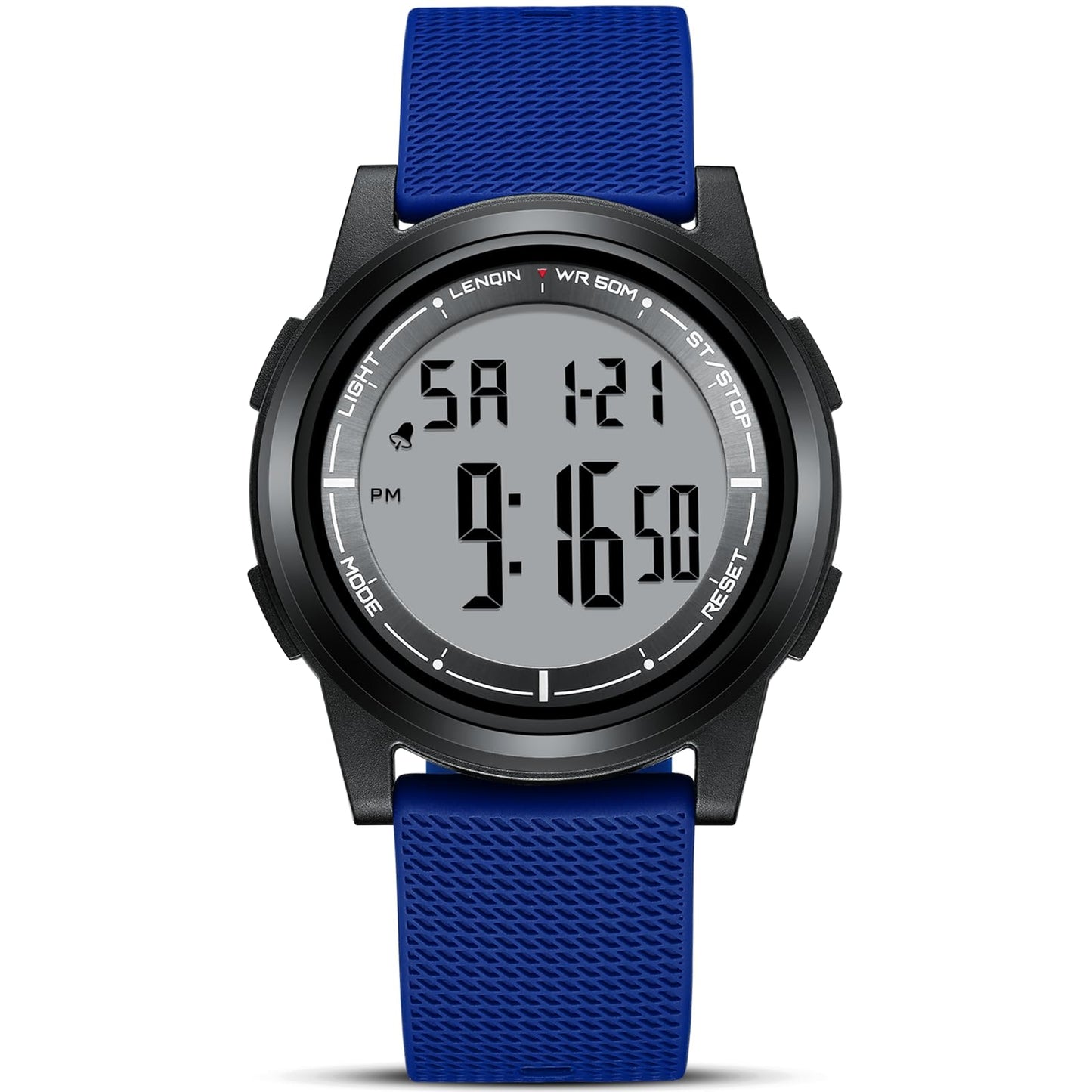HOTHANPOSH Mens Digital Watch Ultra Thin Minimalist Sports Waterproof Outdoor LED Screen Large Face Wrist Watches for Men with Back Light Alarm Date Stopwatch
