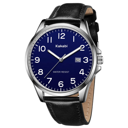 HOTWatch for Men, Fashion Minimalist Wrist Watch Waterproof Quartz Analog Date with Leather Strap