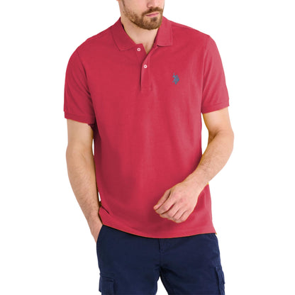 HOTU.S. Polo Assn. Men's Classic Polo Shirt, Two-Button Closure Pique Polo Shirt, Summer Fashion Golf Shirt | Two-Button Closure Pique Polo Shirt, Summer Fashion Golf Shirt