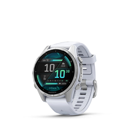 HOTGarmin fēnix® 8 – 47mm, AMOLED, Premium Multisport GPS Smartwatch, Long-Lasting Battery Life, Dive-Rated, Built-in LED Flashlight, Slate Gray with Black Band | LED Flashlight, Dive-Rated, Speaker and Mic, 32GB, Slate Gray and Black Band