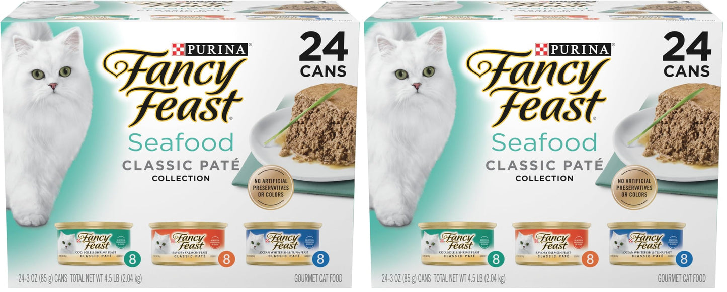 HOTPurina Fancy Feast Gourmet Wet Cat Food Variety Pack, Petites Gravy Collection, break-apart tubs, 24 servings - (Pack of 12) 2.8 oz. Tubs