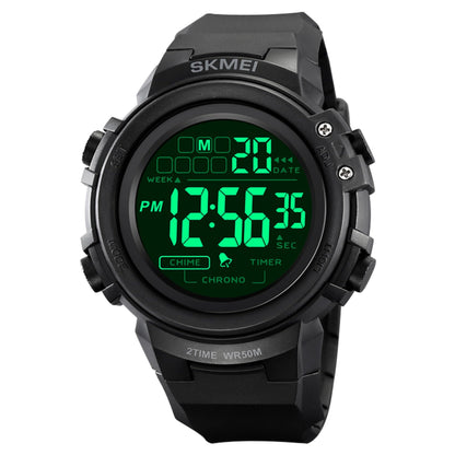 HOTIJAHWRS Mens Digital Watch Sports Outdoor Chronograph Wrist Watches for Men with LED Back Ligh/Alarm/Date Black
